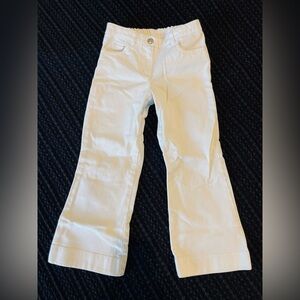 Talbots Kids White Cotton Denim Flares Sz 5 Slim